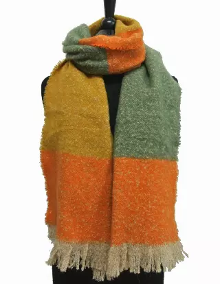 BF155 Colorblock Winter Scarf — Orange