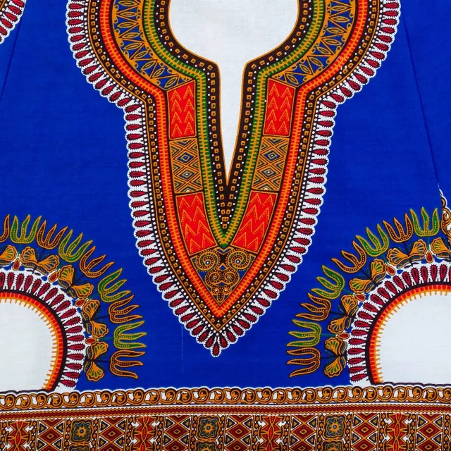 214 - Off-shoulder Dashiki Dress - ON SALE - $10.00 Each (3 pcs per pack) — Free Size / Blue