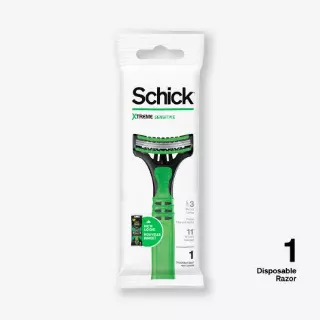 SCHICK RAZORS DISPOSABLE 1 CT XTREME 3 — Case Pack of 12