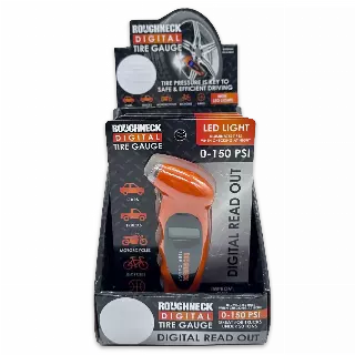 Digital Tire Gauge with LED Light - 4 Pieces Per Retail Ready Display 41655