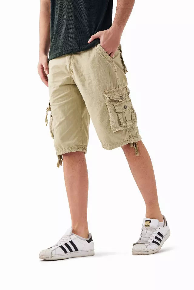 Men's Twill Cargo Shorts-Style #MP411- $10.90/ Unit - 24PCS/CASE - PLEASE SEE DESCRIPTION — Khaki