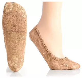 #6-KF-3455 ‘Kushyfoot’ Lace Liner Socks – $.20 per pair (72 Pairs)