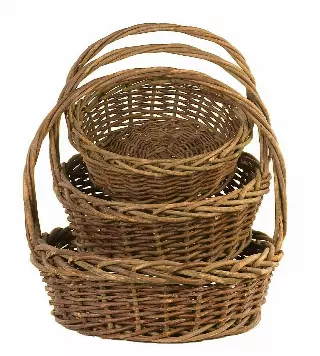 MS1100 – S/3 Round Rustic 10” to 14” w/Liner-“sets” Min 2 sets – Case 8 sets