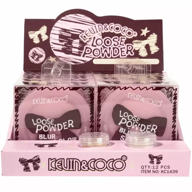 Kevin & Coco Bow Loose Powder - Wholesale Display 12 Units (KC1439)