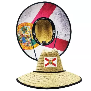 HIGH TIDE FLORIDA FLAG STRAW HAT