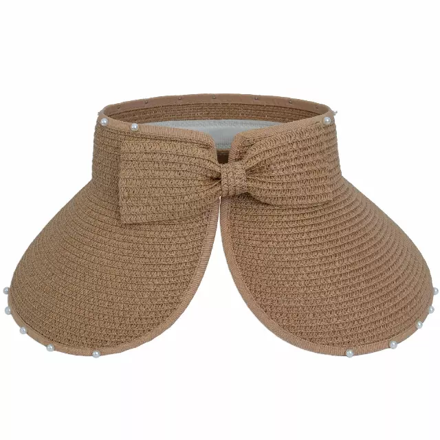 Magid Pearl Brim Roll Up Straw Visor — TOAST