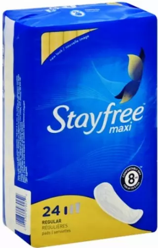 STAYFREE PADS 24 CT REGULAR — Case Pack of 6