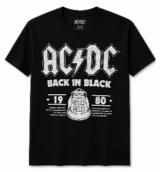 ACDC BACK IN BLACK T-SHIRT BLACK
