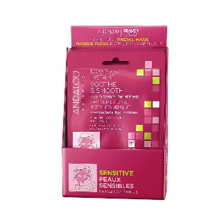 WHOLESALE ANDALOU NATURALS 1000 ROSES INSTANT SOOTHE & SMOOTHE HYDRO SERUM FACIAL MASK (PACK OF 6) - 48 PIECE LOT