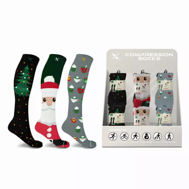 CHRISTMAS 2025COMPRESSION SOCKS WITH FREE DISPLAY(24-PAIRS)