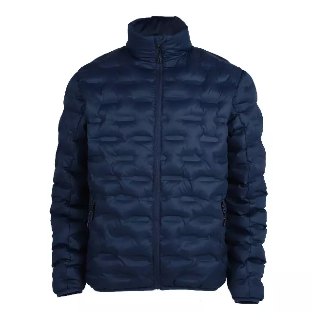 Men’s Embossed Full Zip Puffer Jacket Berber Lined - Style #MFJ147 - $16.00/Unit MINIMUM 12 PCS- PLEASE SEE DESCRIPTION — Navy