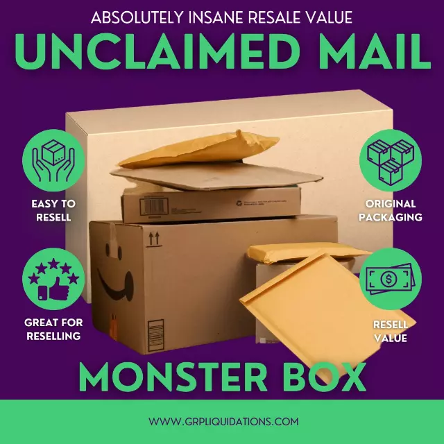 Unclaimed & Return Mail Coffin Box · 15-25 items · as is