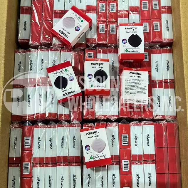 PowerXcel Smart Finder Works with Apple Find My Black/White Airtag (515 Pcs Lot)