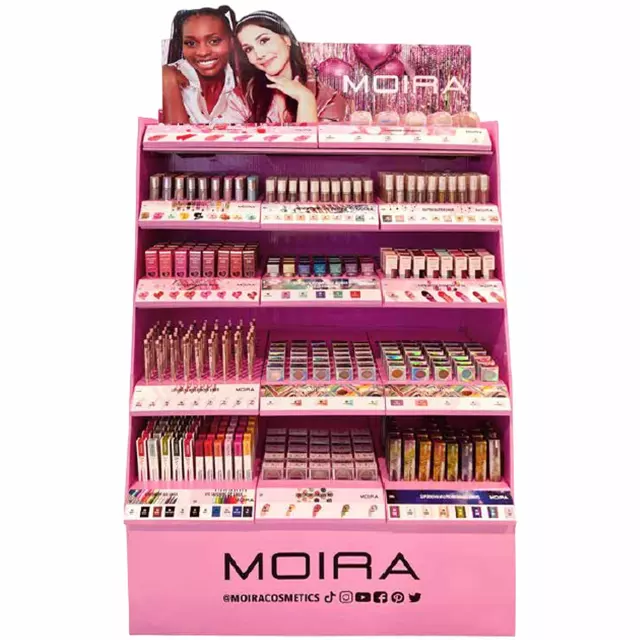 Moira Beauty 5 Tier Cardboard Floor - Wholesale Display 720 Unit (PINKCARTON-A)