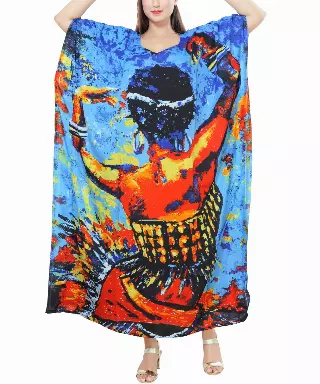 PNA-1411 Dancing Lady Kaftan - One Size (6-PCS PRE-PACK) - $7 Each