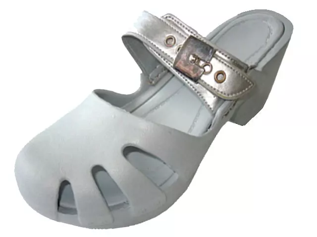 S5800G - Girl's Wedge Clog Sandals — Silver (S5800G-Silver) / 11-4 Assorted