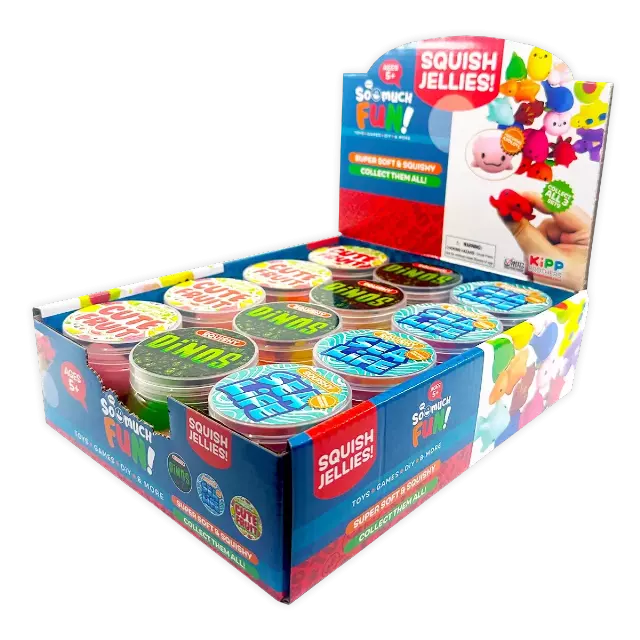 Squish Jellies Toy Assortment - 12 Pieces Per Retail Ready Display 24718