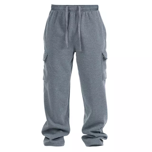 Men's Fleece Open Leg Cargo Style Sweatpants - Style #BT703 - $7.80/Unit - 24PCS/CS - PLEASE SEE DESCRIPTION — Light Grey
