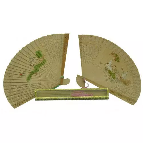 G420 - Wholesale 12" Sandle wood Hand Fan — Fan (G420-F)