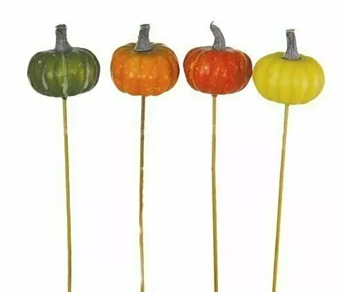 SSF04312 – 2”, 4 assorted color pumpkin picks (boxed 1dz)-Min 1 dz- Case pk 24 dz