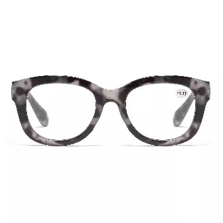 Unisex Retro Round-Square Reading Glasses with Thick Temples RJ11099 — +4.00