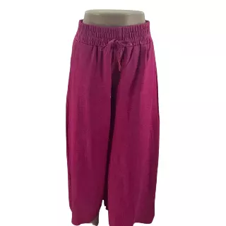 ChicaLuv - BreezyCharm Women’s High-Waist Wide-Leg Drawstring Lounge Pants with Pockets XV0637