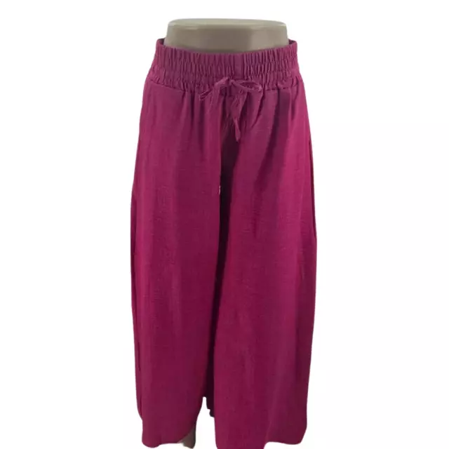ChicaLuv - BreezyCharm Women’s High-Waist Wide-Leg Drawstring Lounge Pants with Pockets XV0637