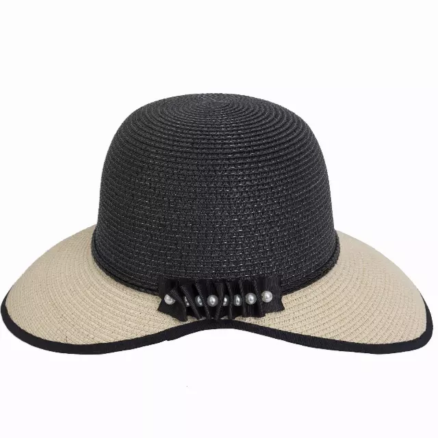 Magid Pearl Color Block Straw Garden Hat — NATURAL