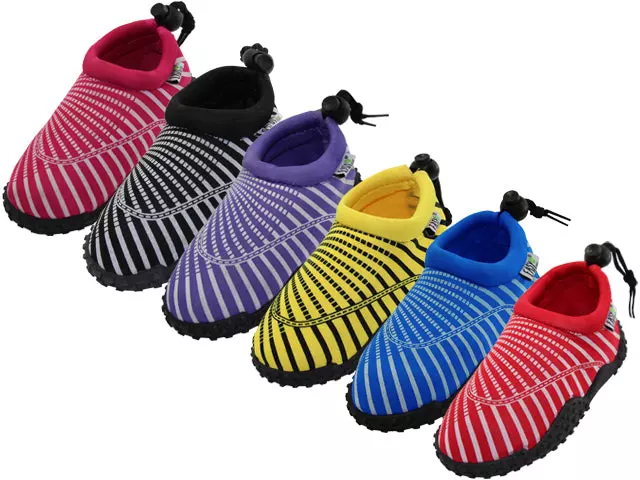 G1177C-A - Wholesale Youth "Wave" Nylon Upper With TPR. Outsole Seashell Print Comfortable Water Shoes
