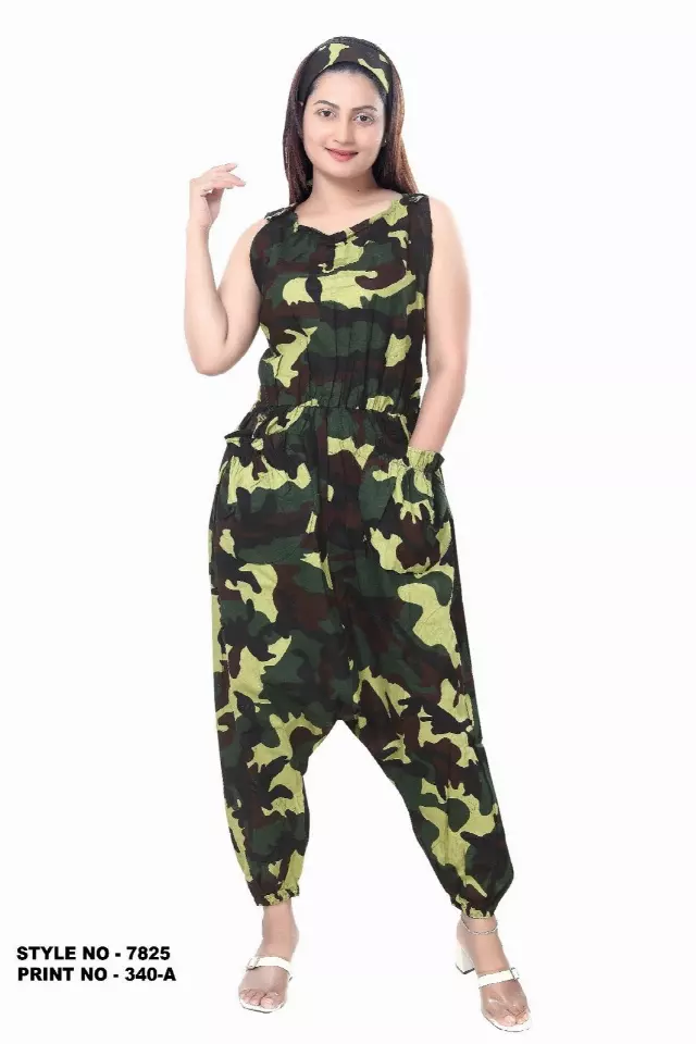 7825 - African Wax Jumpsuit (3 PCS PRE-PACK) - $15.00 Each — One Size (4 - 26) / Print-340A
