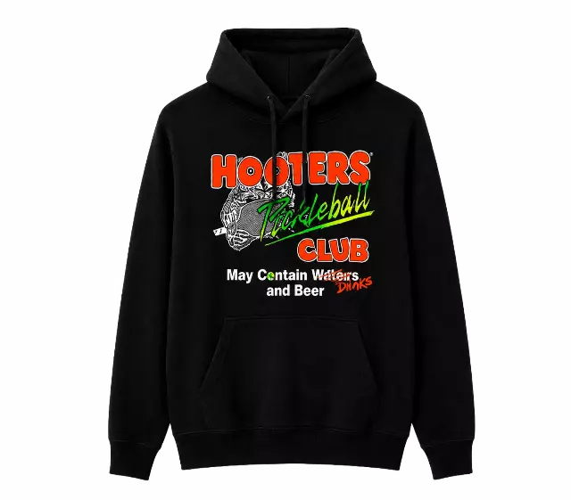 HOOTERS PICKELBALL HOODIE BLACK