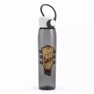 ROCK N ROLL REUSABLE PLASTIC WATER BOTTLE