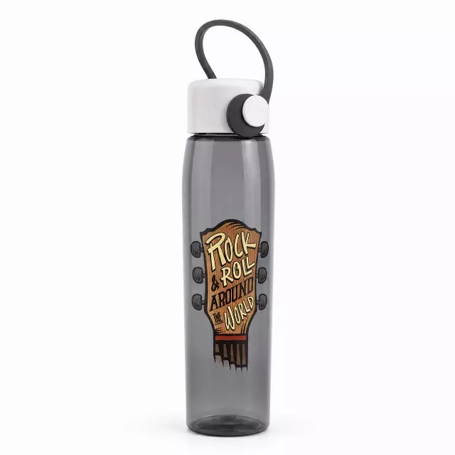 ROCK N ROLL REUSABLE PLASTIC WATER BOTTLE