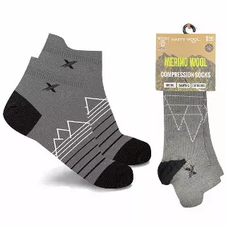 MERINO WOOL WARM ANKLE SOCKS — Charcoal / S/M (W 5-10, M 6-9)