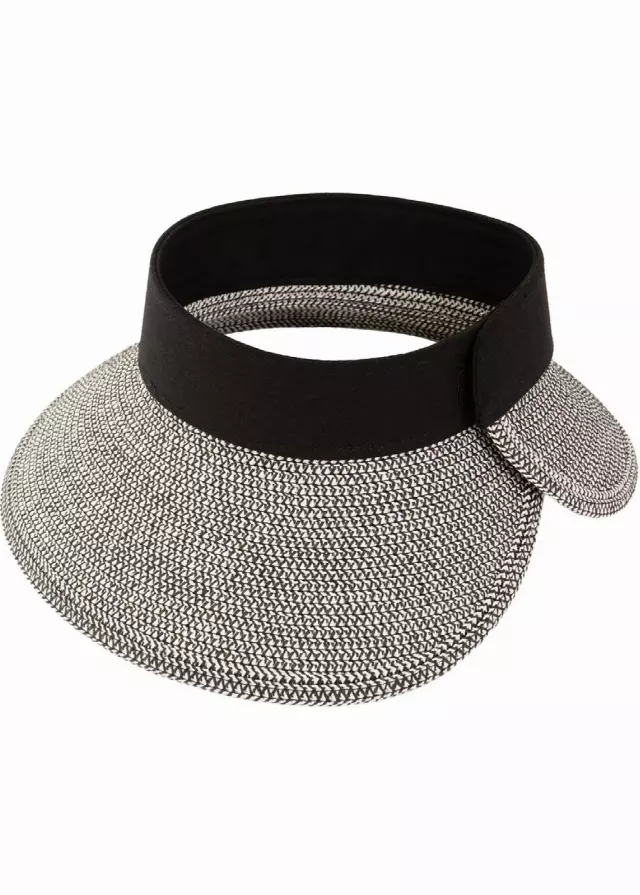 Magid Straw Visor — Black · SKU HA-6205S-BK