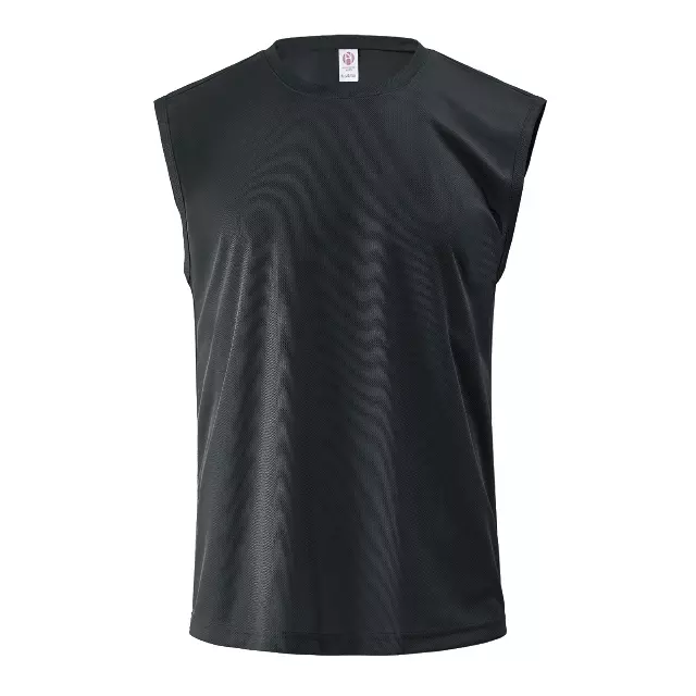 Men's Performance Tank Top Shirt with Breathable Polyester Micro Mesh - Style #MS203- $3.90/Unit MINIMUM 24 PCS - PLEASE SEE DESCRIPTION - S-3XL — Dark Grey