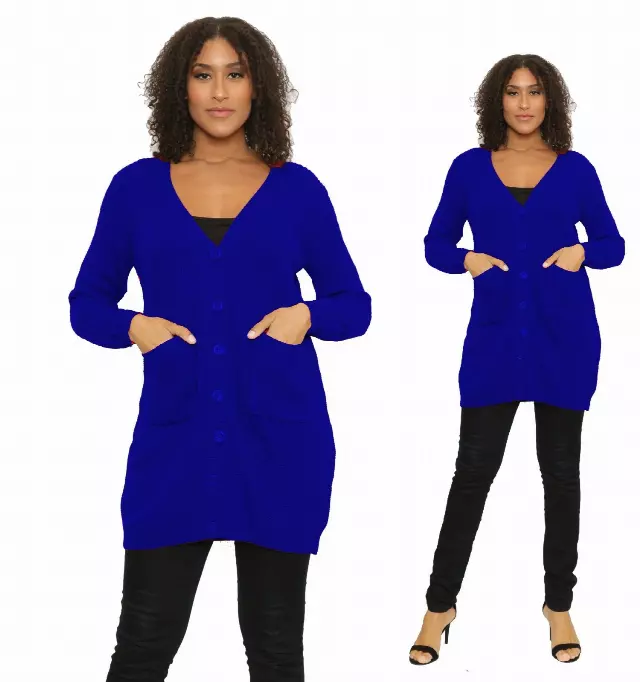 16139 - Button Down Sweater - (6-PCS PRE-PACK) ON SALE!!! ($8.00 Each) — 6-Pcs PRE-PACK / Blue