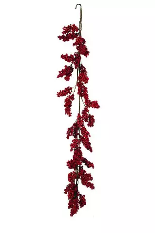 PPX5021rd – 36” Red Berry cluster garland-Min 12 – Case Pk 36