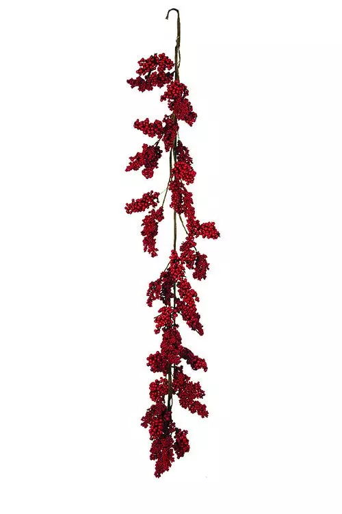 PPX5021rd – 36” Red Berry cluster garland-Min 12 – Case Pk 36