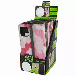 Canvas Cell Phone Wallet Iphone 11 - 6 Pieces Per Retail Ready Display 22122