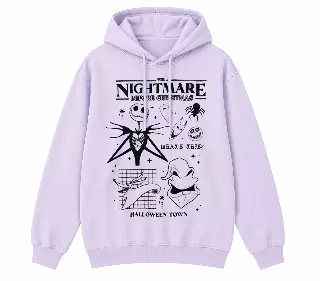 DISNEY NIGHTMARE BEFORE CHRISTMAS HOODIE LAVENDER