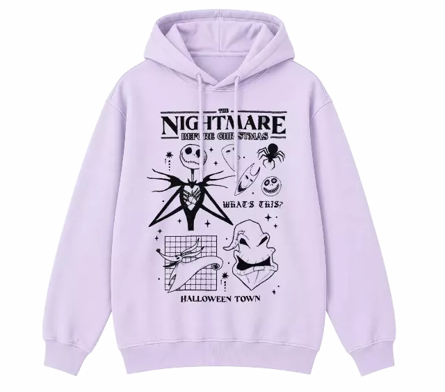 DISNEY NIGHTMARE BEFORE CHRISTMAS HOODIE LAVENDER