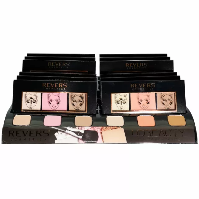 Revers Cosmetics Hd Beauty Pro Contour Palette - Wholesale Display 12 Units (RVHDBPCON)