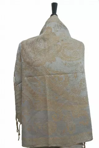 IN107 Pattern Pashmina — Grey