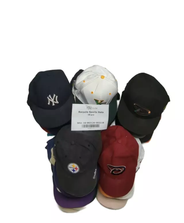 Recycle Sports Hats 58 pcs