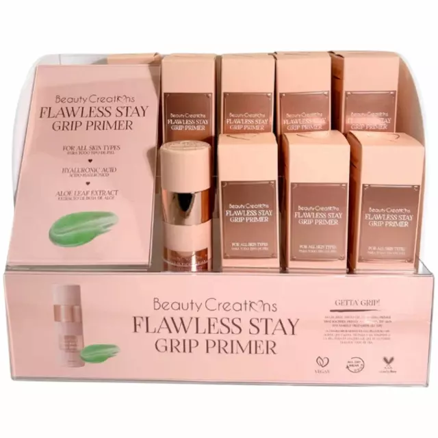 Beauty Creations Flawless Stay Grip Primer - Wholesale Display 12 Units + 1 Tester (FSGP)