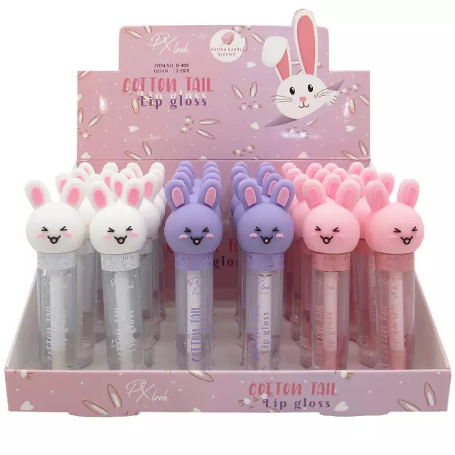 PX Look Cotton Tail Lip Gloss - Wholesale Display 24 Units (S-469)