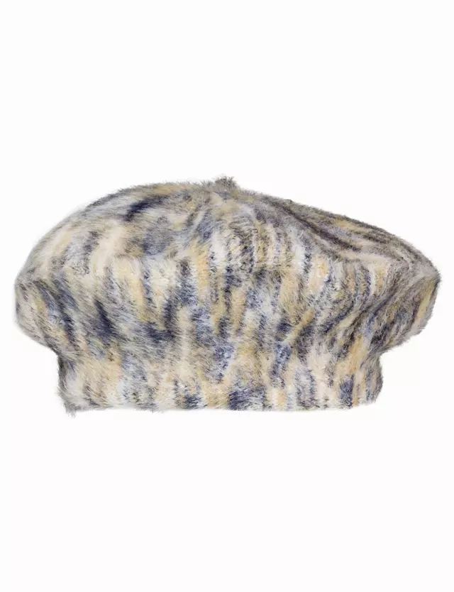Adrienne Vittadini Abstract Print Beret — BROWN