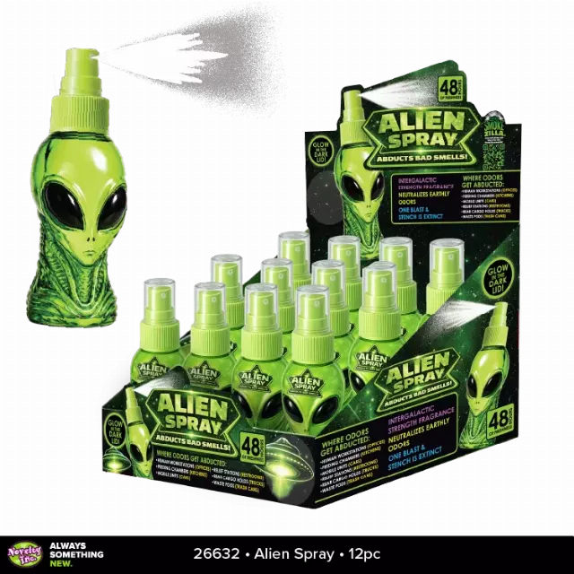 Air Freshener Alien Odor Spray - 12 Pieces Per Retail Ready Display 26632