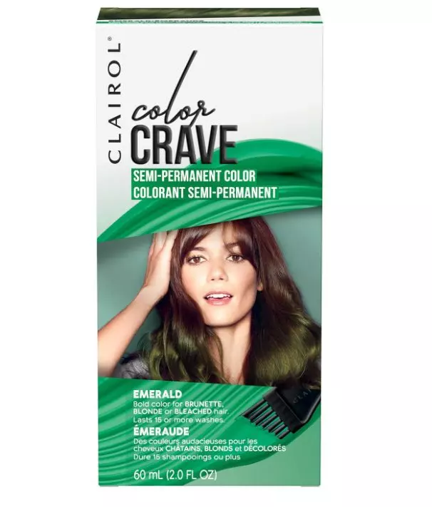 Clairol Color Crave Semi-permanent Hair Dye, Emerald Hair Color, 1 Count